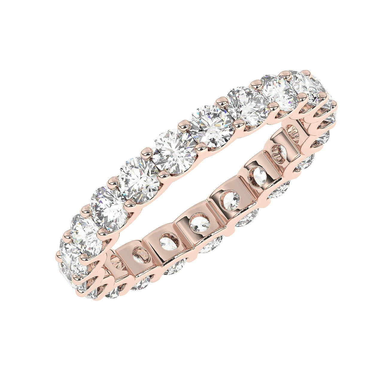 FR0859 Full Eternity Claw Set 2.1ct Rose Gold