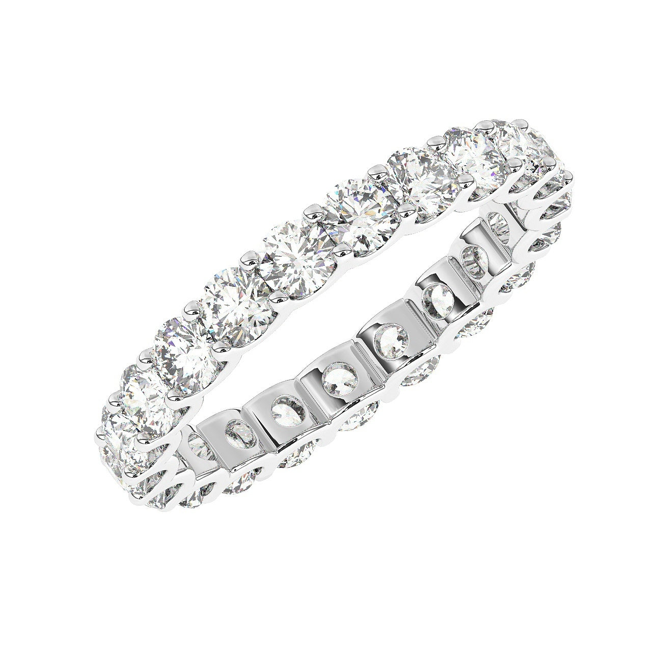 FR0859 Full Eternity Claw Set 2.1ct White Gold