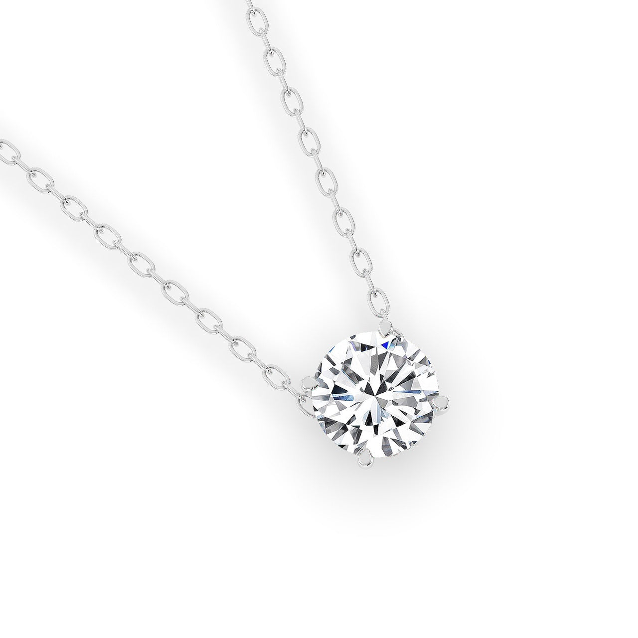 Solitair Pendant with hidden halo