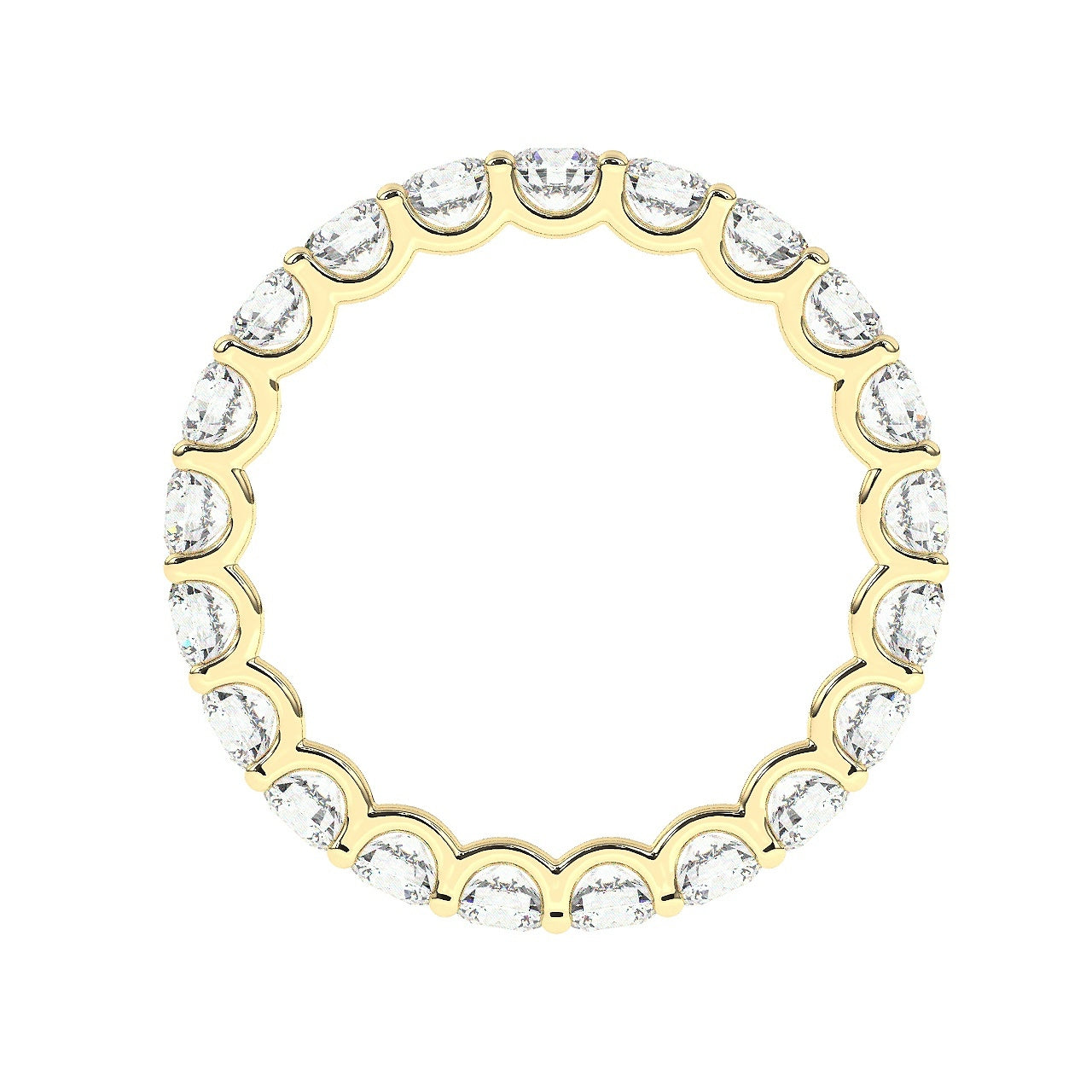 Bague en or jaune "Eternity" avec diamant de laboratoire 2,1 ct